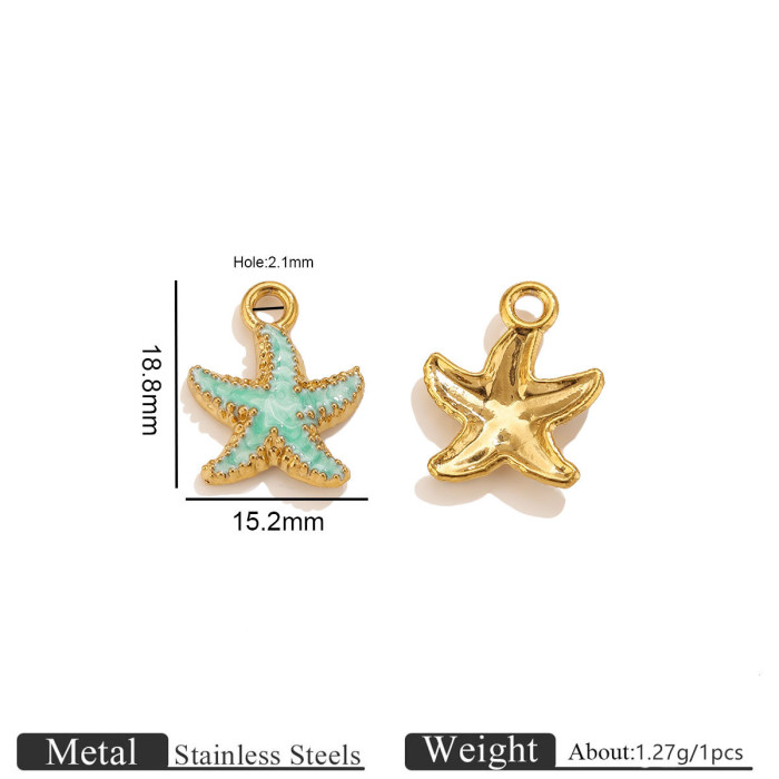 Enamel Colorful Stainless Steel Pendant Charm, for DIY Earring & Bracelet & Necklace Making Wholesale