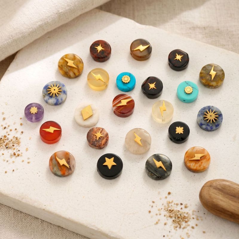 Sun Star Stainless Steel Spacer Bead, for DIY Bracelet Making Wholesale
