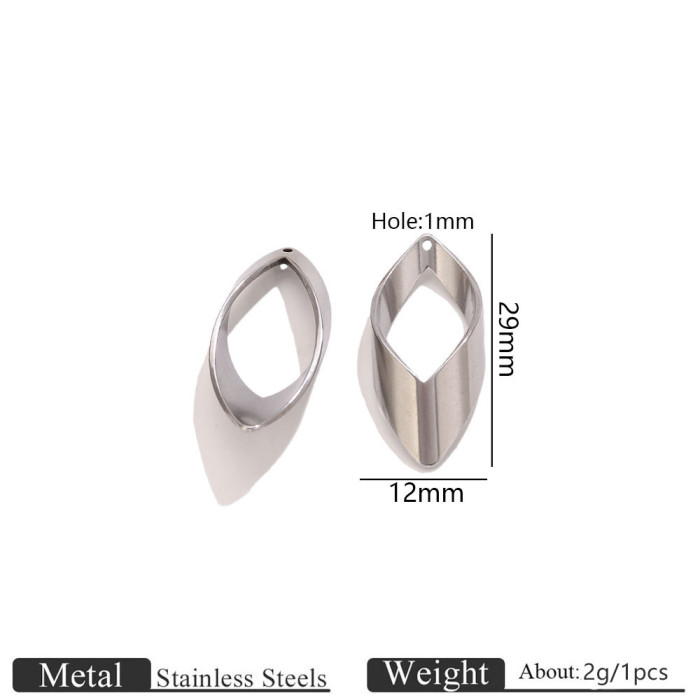 Hollow-Out Stainless Steel Pendant Charm, for DIY Earring & Necklace Making Niche Wholesale Fashion Jewelry