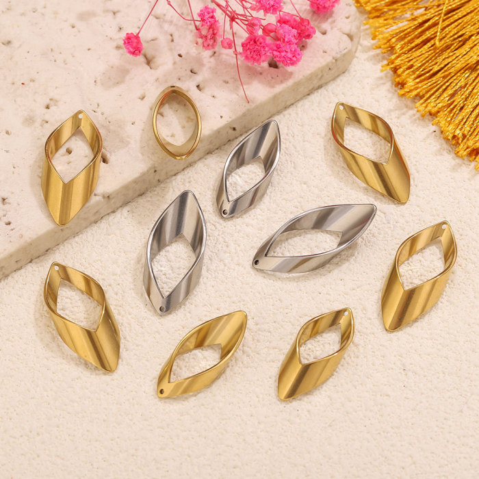 Hollow-Out Stainless Steel Pendant Charm, for DIY Earring & Necklace Making Niche Wholesale Fashion Jewelry