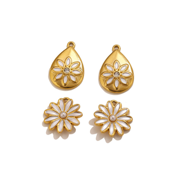 Enamel Stainless Steel Pendant Charm, for DIY Earring & Necklace Making Daily Wear and Gifts Wholesale