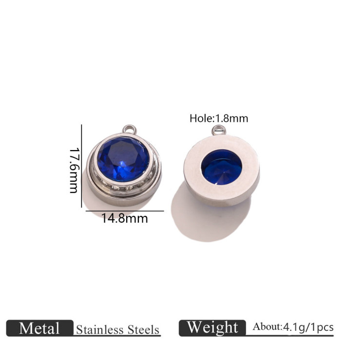 Rhinestone Stainless Steel Pendant Charm, for DIY Earring & Bracelet & Necklace Making Luxury Niche Ideal Gift Wholesale