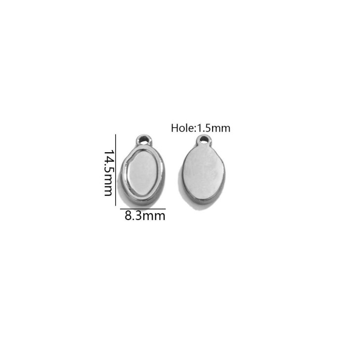 Heart Square Stainless Steel Pendant Charm, for DIY Earring & Bracelet & Necklace Making Daily Wear and Gifts Wholesale