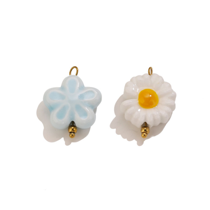 Flower Gold Plated Pendant Charm, for DIY Necklace Making Ideal Gift Wholesale
