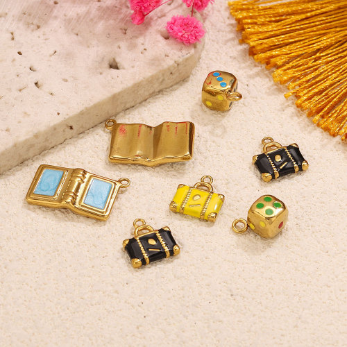 Enamel Stainless Steel Pendant Charm, for DIY Bracelet & Necklace Making Ideal Gift Wholesale