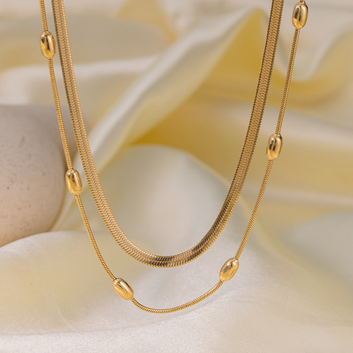 Snake Stainless Steel Necklace, for Women European Elegant Daily Wear and Gifts Wholesale