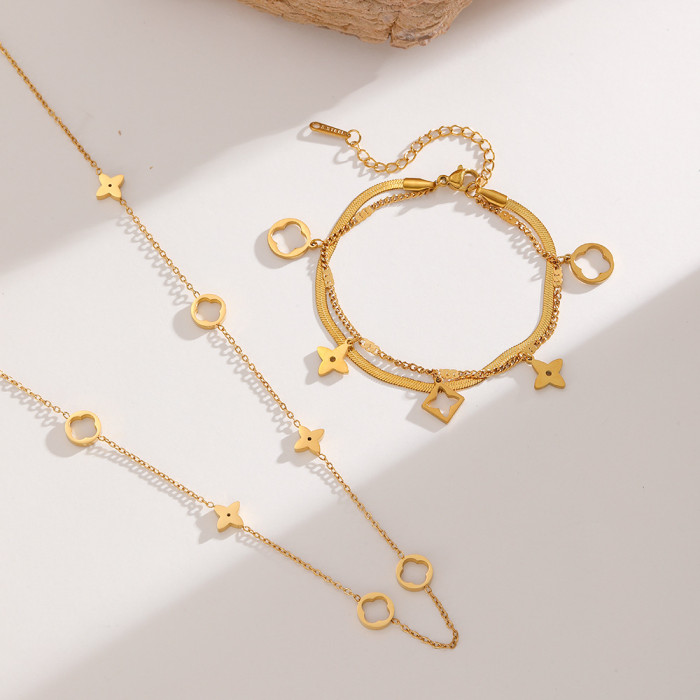 Stainless Steel Necklace, for Ladies Niche Versatile Ideal Gift Wholesale