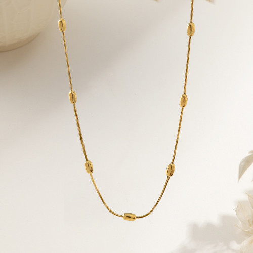 Round Delicate Stainless Steel Necklace, for Ladies Minimalist Versatile Wholesale Jewelry