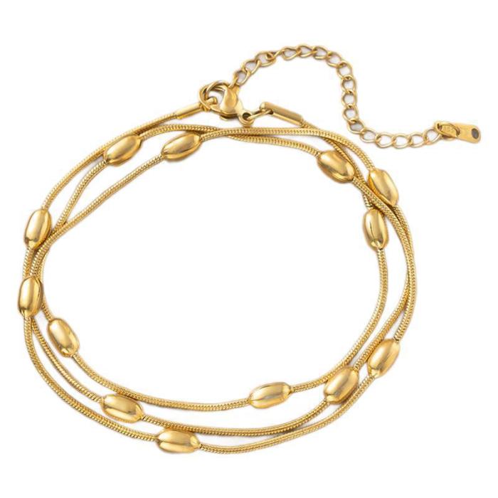 Long Vacuum Plated Stainless Steel Necklace, for Women European Minimalist Luxury Wholesale