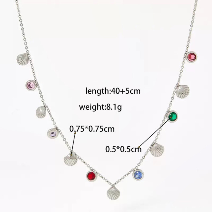 Starfish Shell Stainless Steel Necklace, Women Luxury, Graduation Gift, Stackable, Versatile Design, Daily Wear