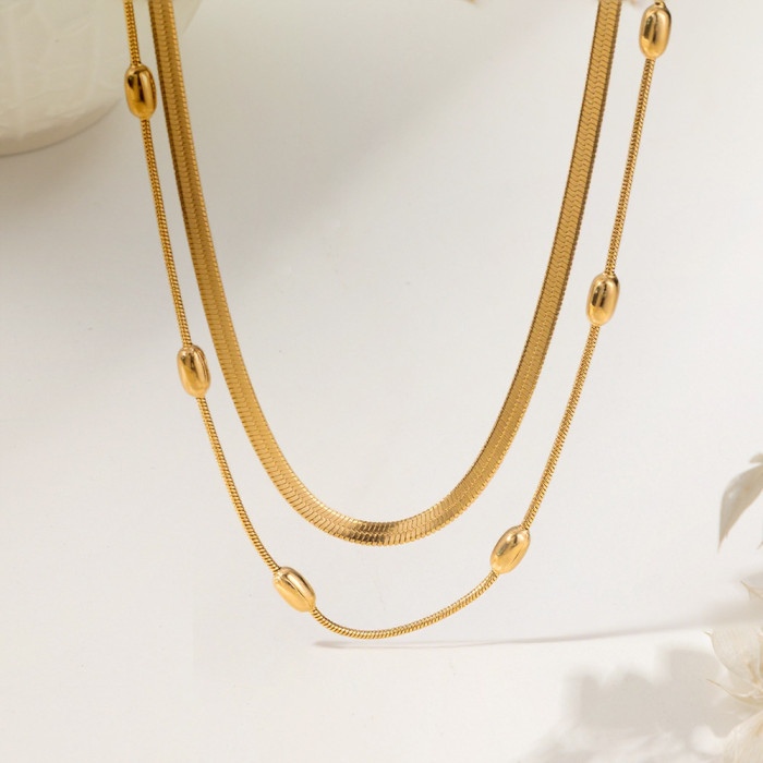 Snake Stainless Steel Necklace, for Women European Elegant Daily Wear and Gifts Wholesale