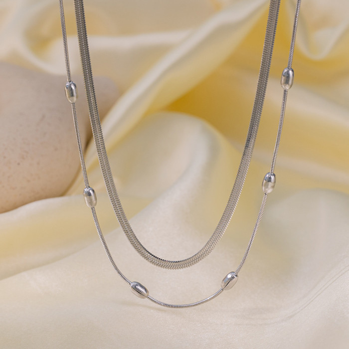 Snake Stainless Steel Necklace, for Women European Elegant Daily Wear and Gifts Wholesale