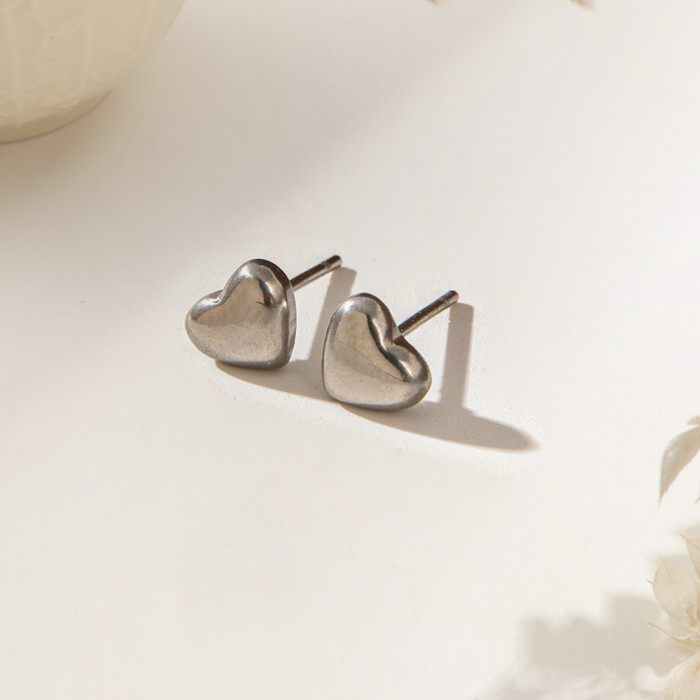 Heart Stainless Steel Necklace, for Women European Minimalist Statement Wholesale Fashion Jewelry