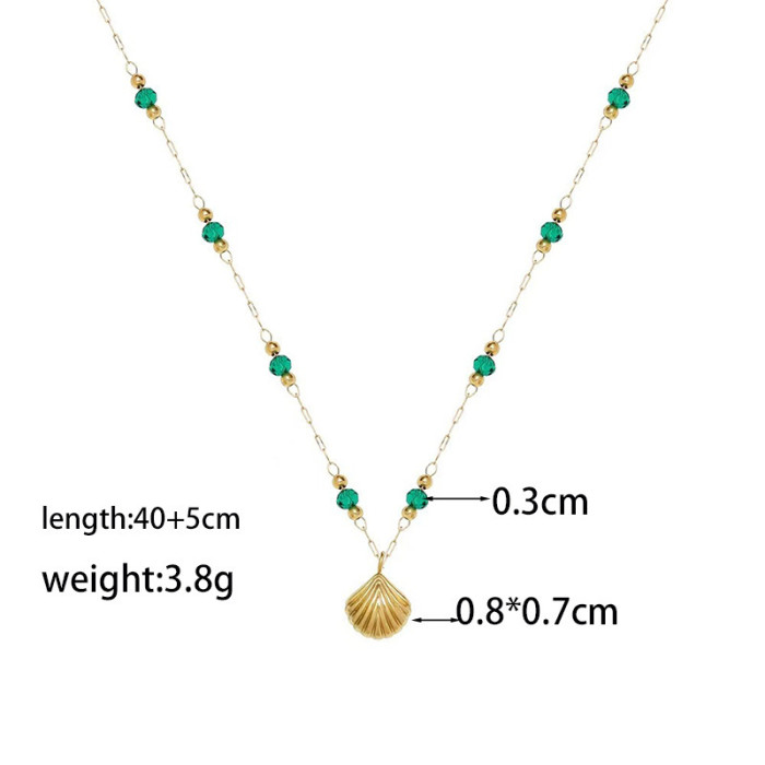 Starfish Shell Stainless Steel Necklace, Women Luxury, Graduation Gift, Stackable, Versatile Design, Daily Wear