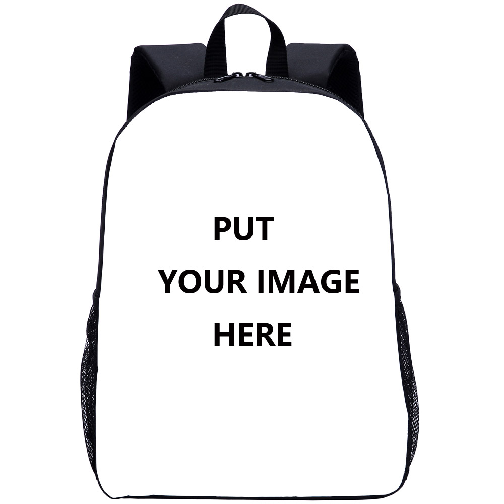 15 Inch Personalized Book Bags Customized Backpack With Your Own Image
