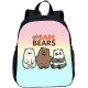 YOIYEN We Are Bear Kids School Backpack Cute 13 Inch Mini Cartoon Print Book Bag