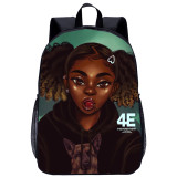 YOIYEN Black Women Art African American Girl School Bag Teenager Kids Cute Book Bag