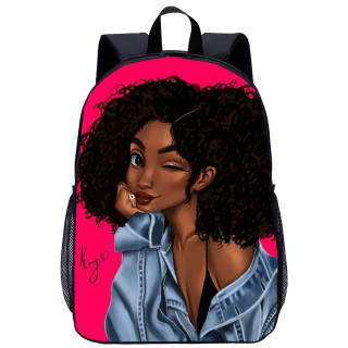YOIYEN Black Women Art African American Girl School Bag Teenager Kids Cute Book Bag