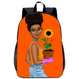 YOIYEN Black Women Art African American Girl School Bag Teenager Kids Cute Book Bag
