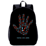 YOIYEN Twenty One Pilots Backpack Popular Band Kids Backpack For Boy And Girl