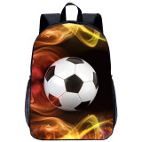 YOIYEN Flame Football Soccer School Backpack 3D Print Large Children Backpack For Boy