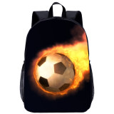 YOIYEN Flame Football Soccer School Backpack 3D Print Large Children Backpack For Boy