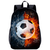 YOIYEN Flame Football Soccer School Backpack 3D Print Large Children Backpack For Boy