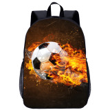 YOIYEN Flame Football Soccer School Backpack 3D Print Large Children Backpack For Boy