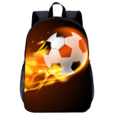 YOIYEN Flame Football Soccer School Backpack 3D Print Large Children Backpack For Boy