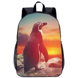 YOIYEN Boy And Gril Penguin Backpack Animal Student School Bag For Kids