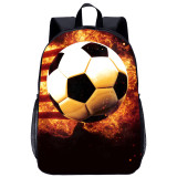 YOIYEN Flame Football Soccer School Backpack 3D Print Large Children Backpack For Boy