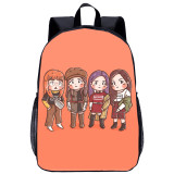 YOIYEN Cartoon Style Korean Black Pink Backpack Student School Bag For Girl