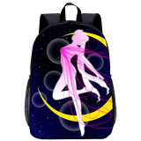 YOIYEN Sailor Moon Girls School Backpack Cartoon Anime Style Print Book Bag