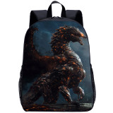 YOIYEN Godzilla Backpack Bag Moive Image Print School Daypack For Kids
