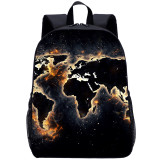 YOIYEN Word Maps Backpack 15 Inch Boy And Gril School Bag for 1-3 grad