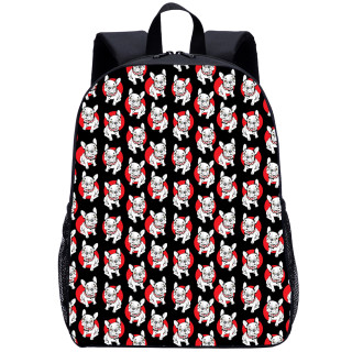 YOIYEN Bulldog Backpack Cute Carton Small Dog Print School Bag For Kids