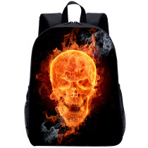 YOIYEN Fire Skull Backpack Personailzed School Book Bag Back To School Best Gift