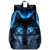 YOIYEN Cool Wolf Printing 3D Kids Student School bag Teenager School Backpack