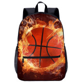 YOIYEN Flame Basketball Backpack Cool Children School Student Book Bag