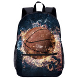 YOIYEN Flame Basketball Backpack Cool Children School Student Book Bag