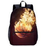 YOIYEN Flame Basketball Backpack Cool Children School Student Book Bag