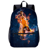 YOIYEN Large Teenager Backpack Shoot At The Basket Print School Bag Back To School