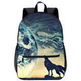 YOIYEN Wholesale Colorful Wolf Backpack Cool Student Book Bag For Kids