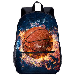 YOIYEN Flame Basketball Backpack Cool Children School Student Book Bag