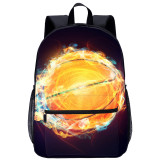 YOIYEN Flame Basketball Backpack Cool Children School Student Book Bag