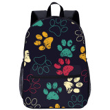 YOIYEN Dog Footprints School Backpack 3D Print Children Daypack With Laptop Compartment
