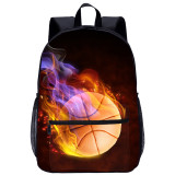 YOIYEN Flame Basketball Backpack Cool Children School Student Book Bag