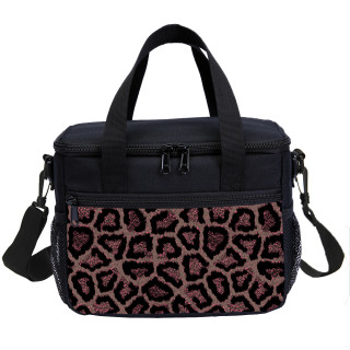 Lunch Bag School Leopard Print Insulated Cooler Bag For Business Office