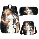 YOIYEN Football Juventus Logo Print School Bag Children Backpack 3 PCS With Messenger Bag