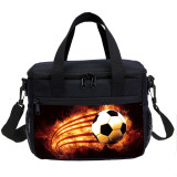 Flame Football Lunch Bag Teenager Lunch Box Bag For Boy And Girl